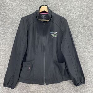 Heartsoul Workwear Jacket Women M Medium Black Alton Memorial Hospital Fleece